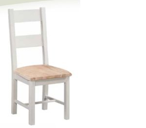 Picture of Stow Painted Wooden Seat Dining Chair (White)