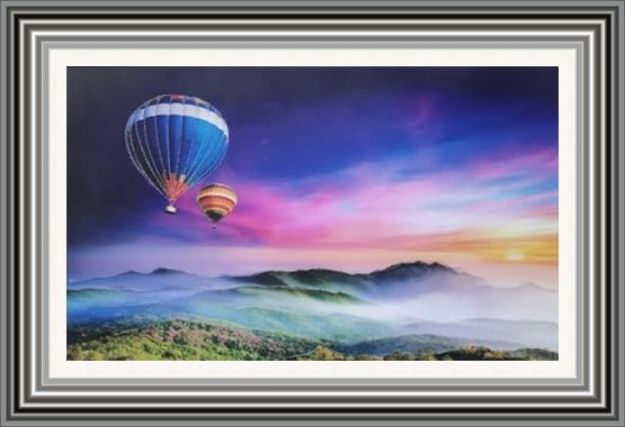 Picture of Balloons over Mountains Wall Art