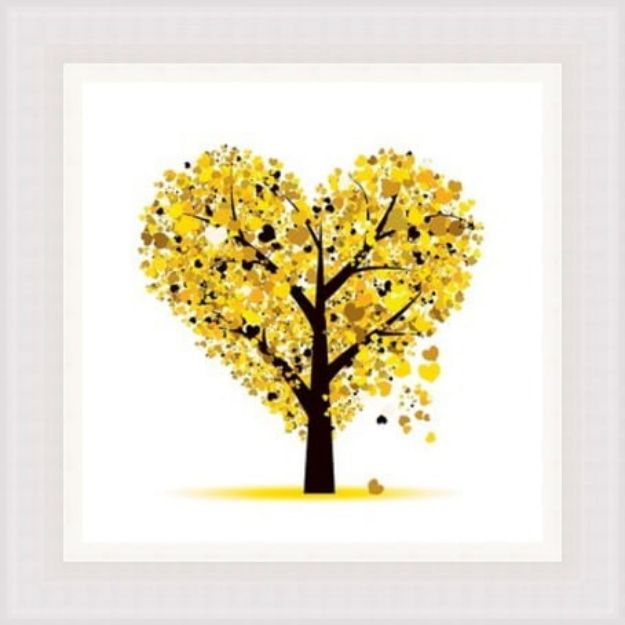 Picture of Yellow Love Tree Wall Art
