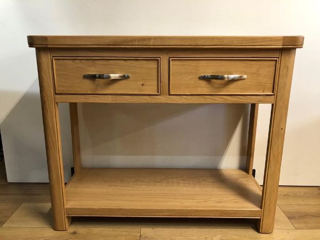 Picture of Stow Natural Oak 2 Drawer Console Table