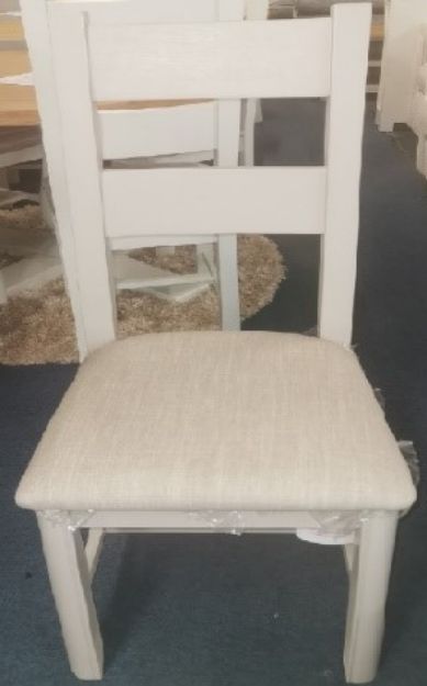 Picture of Stow Painted Chair with Fabric Seat (White)