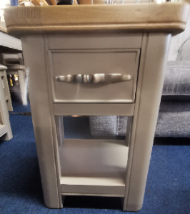 Picture of Stow Painted Lamp Table with Drawer (Grey)