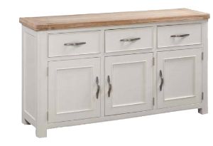 Picture of Stow Painted 3 Door 3 Drawer Sideboard (White)