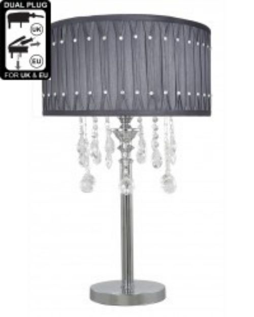 Picture of Versailles Grey Crystal Table Lamp