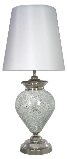 Picture of Silver Mosaic Regency Statement Lamp with White Shade