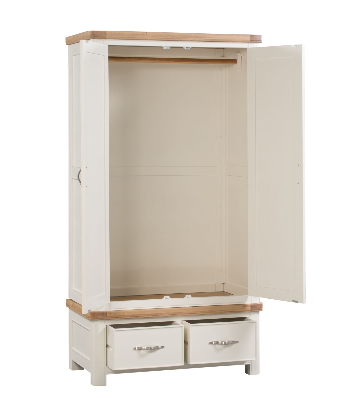 Glenkeen Furnishings. Stow Painted 2 Door Robe (White)