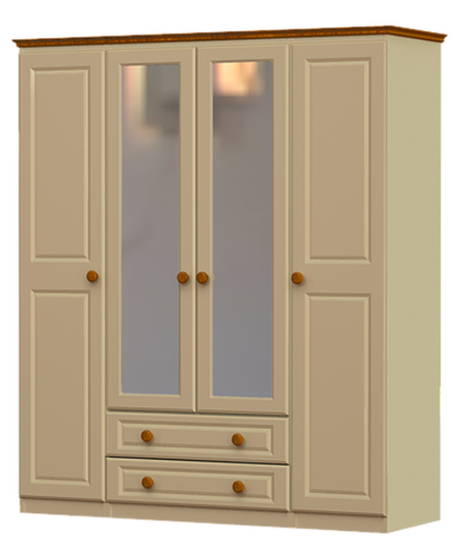 Picture of Troscan 4 Door 2 Drawer 2 Mirror Robe