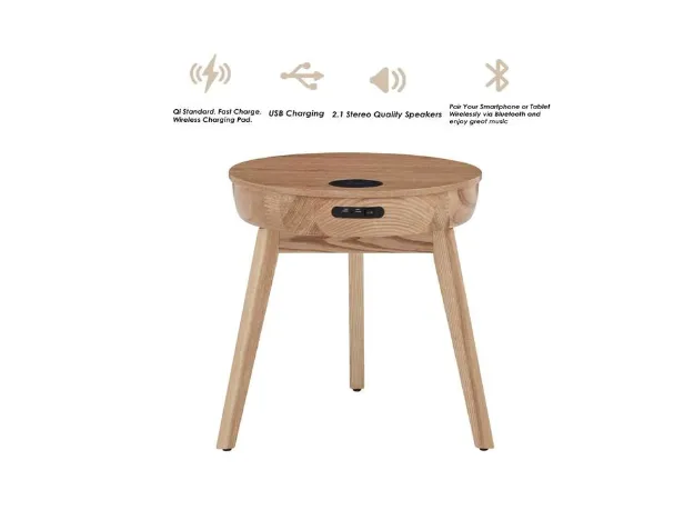 Picture of San Francisco Lamp Table with Speaker/ Wireless Charging Functions