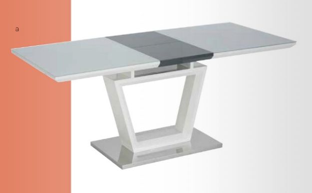 Picture of Savannah Table (White with Grey Insert)