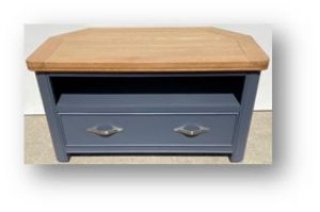 Picture of Stow Painted Corner TV Unit (Blue)