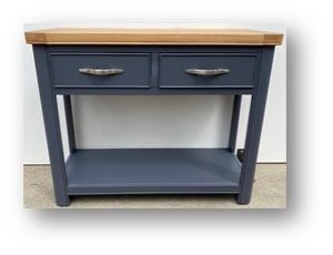 Picture of Stow Painted 2 Drawer Console Table (Blue)