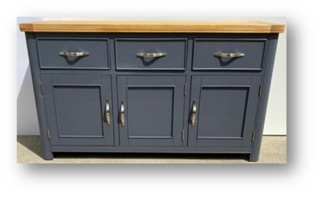 Picture of Stow Painted 3 Door 3 Drawer Sideboard (Blue)