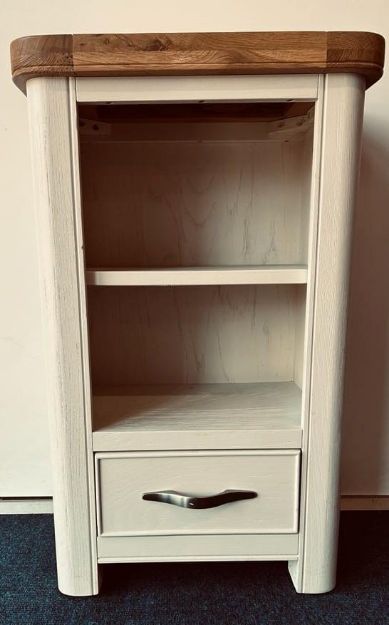 Picture of Stow Painted Low 1 Drawer Bookcase (White)