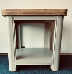 Picture of Stow Painted Lamp Table With Shelf (Grey)