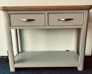 Picture of Stow Painted 2 Drawer Console Table (Grey)