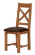 Picture of Paris Oak Cross back chair set up seat
