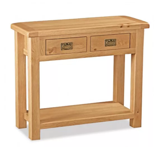 Picture of Paris Oak Console Table with 2 Drawers
