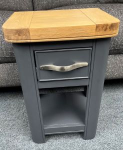 Picture of Stow Painted Lamp Table with Drawer (Blue)