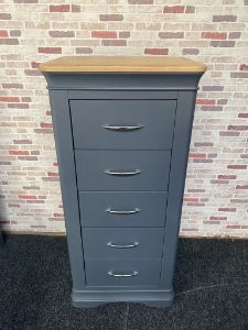 Picture of Deauville 5 Drawer Tall Chest (Dark Grey)