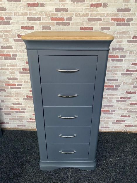 Picture of Deauville 5 Drawer Tall Chest (Dark Grey)
