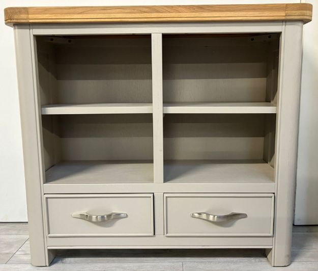 Picture of Stow Painted 2 Drawer Low Bookcase (Grey) 