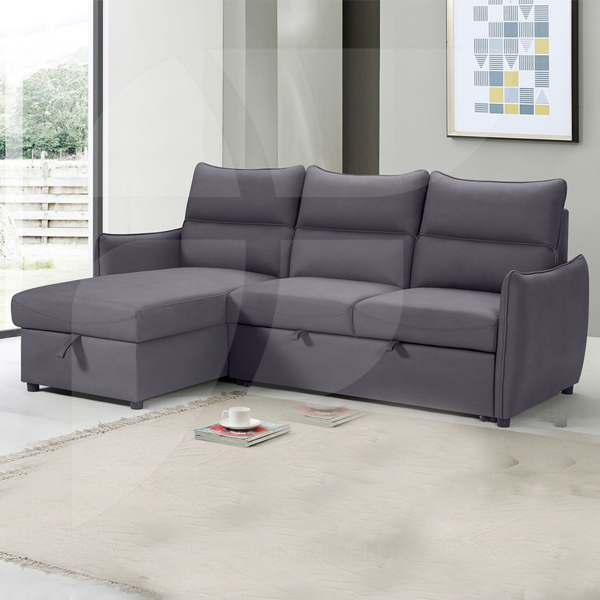 Glenkeen Furnishings. Camillya Corner Bed Settee