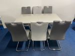 Picture of Savannah Light Grey Gloss Dining Table Set