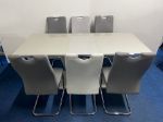 Picture of Savannah Light Grey Gloss Dining Table Set