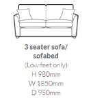 Picture of Reuben 3 Seater Sofabed