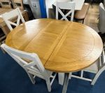 Picture of Paris Painted Round Ext Table + 4 Paris Painted Dining Chairs
