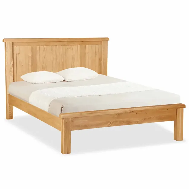 Picture of stow natural oak paneled bedframe