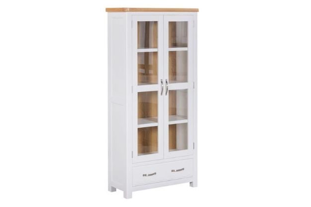 Picture of Roma Painted Display Cabinet  with Glass Doors 
