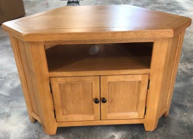 Picture of Paris oak large corner tv unit 