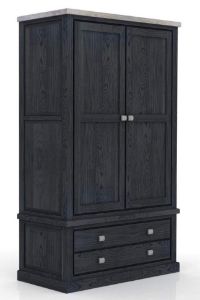 Picture of Tommy Large Wardrobe - Oak/Natural Black