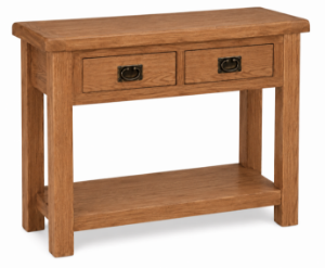 Picture of Paris Oak Console Table with 2 Drawers