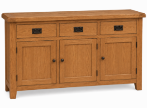 Picture of Paris Oak 3 Door 3 Drawer Sideboard 
