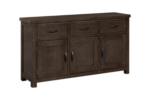 Picture of Roma Walnut 3 Door 3 Drawer Sideboard