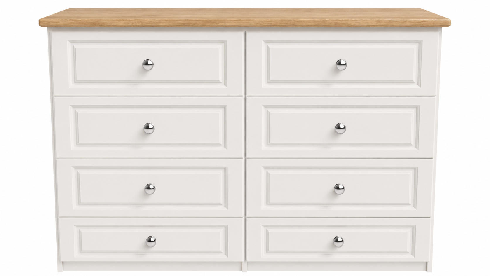 Glenkeen Furnishings. Troscan 4+4 Deep Drawer Long Chest