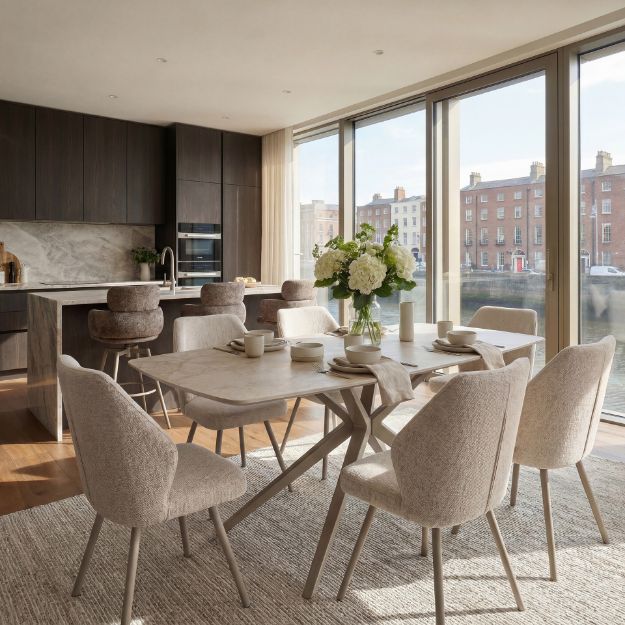 Picture of Vista 140cm Dining Table with 6 Burnell Chairs 